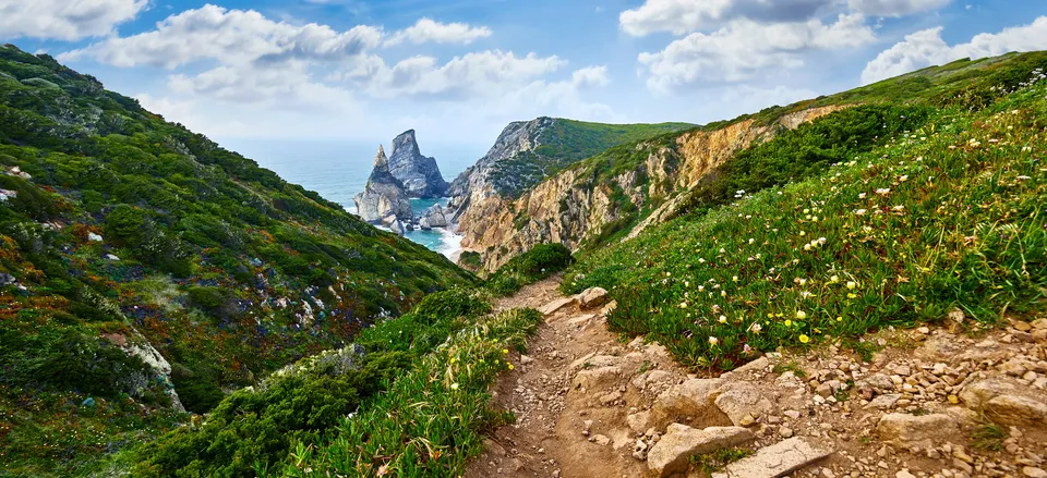  Cliff-top path at Cabo da Roca, Portugal 