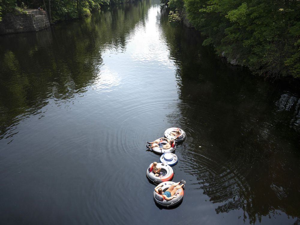 Tubing on the Saco River in Hollis, Maine