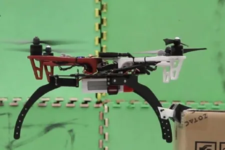 Specially-designed attachments make it possible for drones to balance on all kinds of surfaces.