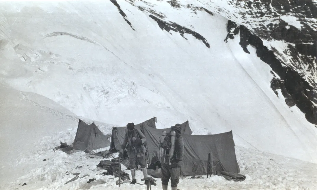 The last image taken of George Mallory (left)
