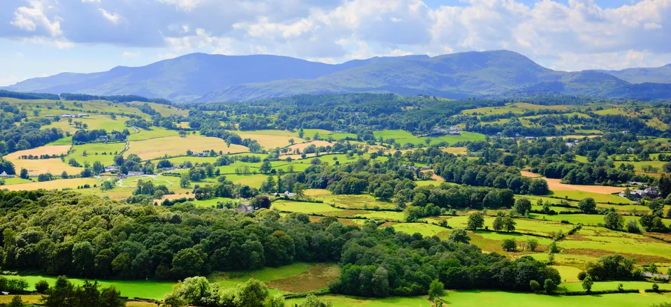  Landscape of England's Lake District, near Hawkshead 