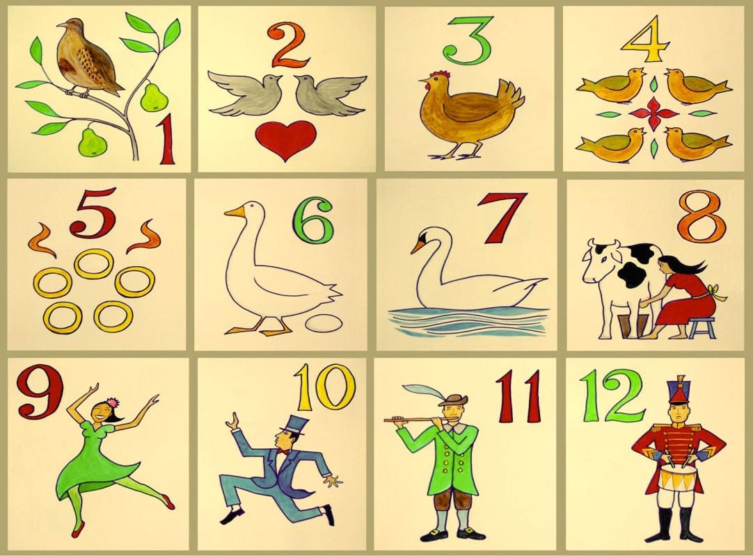 12 дней. The Twelve Days of Christmas. 12 Days of Christmas. 12 Days of Christmas картинки. The Thirteen Days of Christmas.