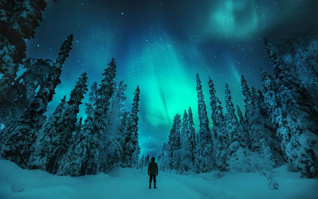 The aurora borealis in Finland