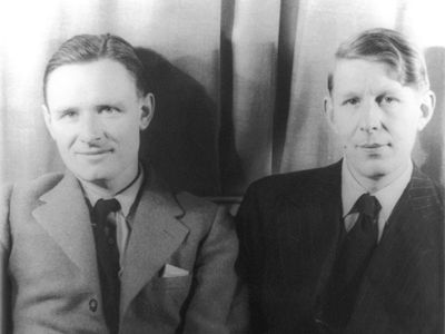 Christopher Isherwood and poet W.H. Auden (right) were romantic partners, but their sexual relationship in the 1930s was punishable by criminal prosecution in England. 