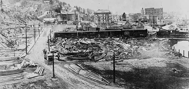 Town in Idaho destroyed by 1910 forest fire