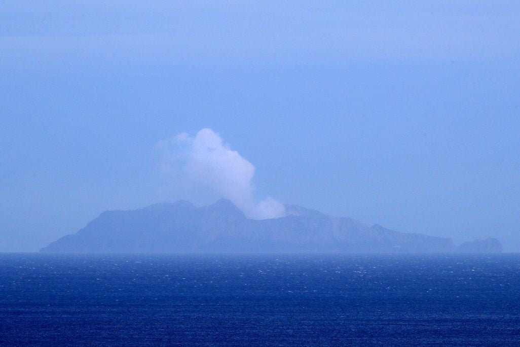 Mt. White erupts in New Zealand's Bay of Plenty on December 11, 2019