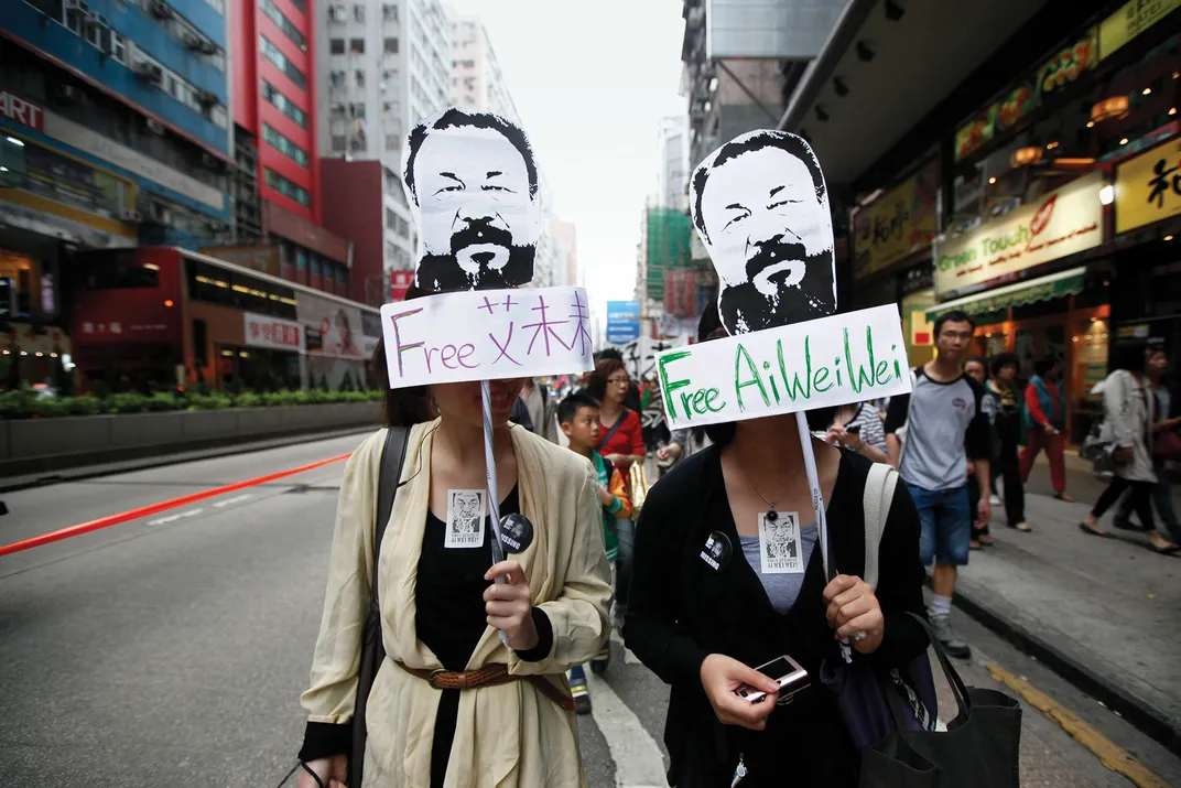 Ai’s high international profile is inextricable from his political advocacy. In 2011, while he was detained by Chinese authorities, pro-democracy protesters in Hong Kong carried placards demanding his release.