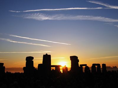 Summer solstice sunrise over Stonehenge
