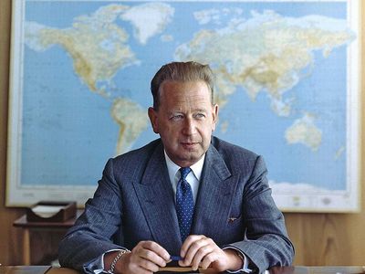 Dag Hammarskjöld, second secretary-general of the United Nations.