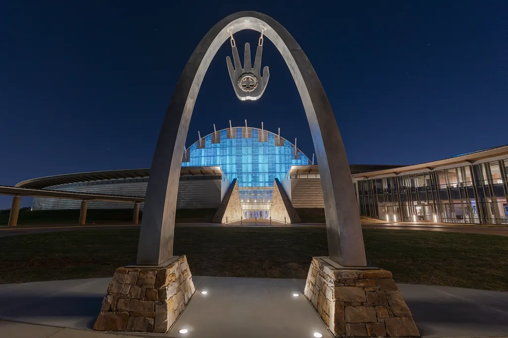 First Americans Museum at night