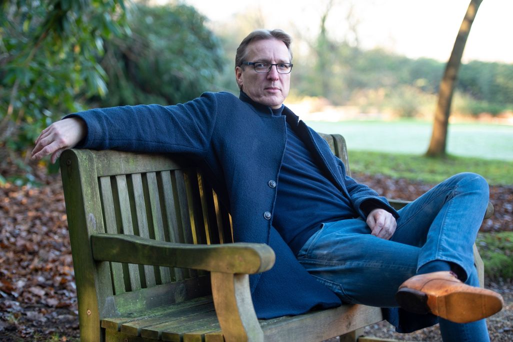 Arthur Brand sitting on a bench