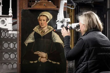The portrait recently went on display at England&#39;s Wrest Park.