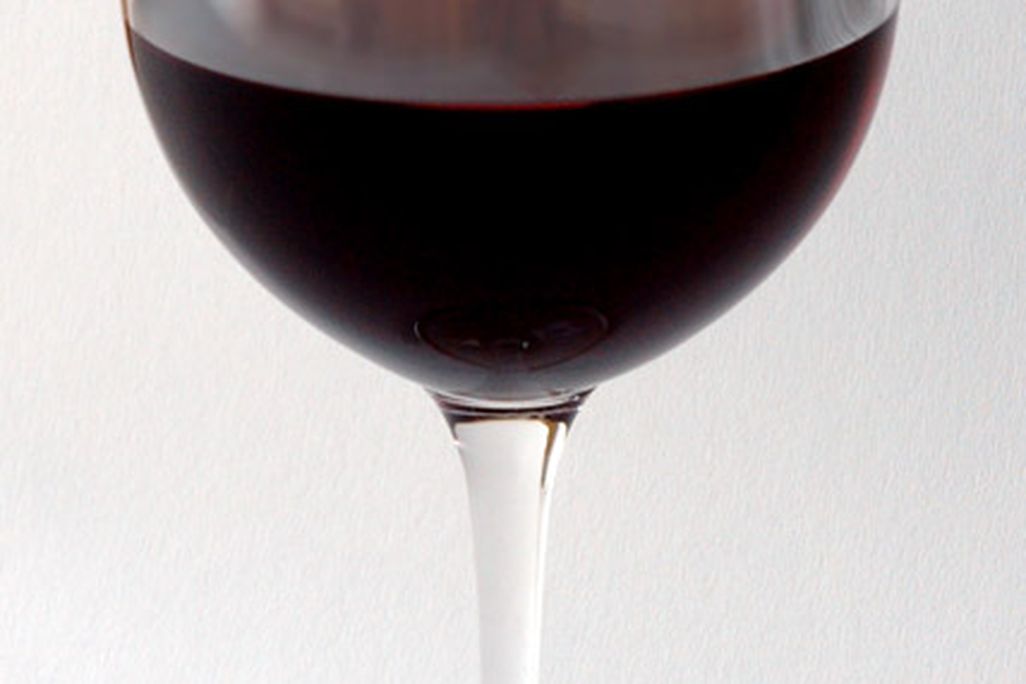 A glass of red wine