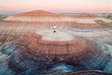 Can we really grasp Mars on Earth? In Vincent Fournier’s 2008 photograph of Utah’s San Rafael Swell, a visitor to Mars Desert Research Station #4 tries.