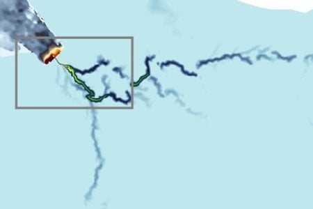 An illustration of the under-ice river