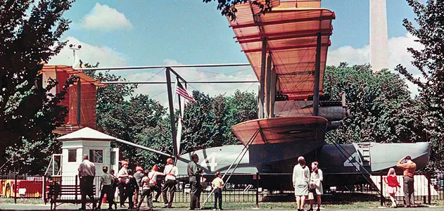 The U.S. Navy’s Curtiss NC-4 became the first aircraft to fly across the Atlantic Ocean, in May 1919.