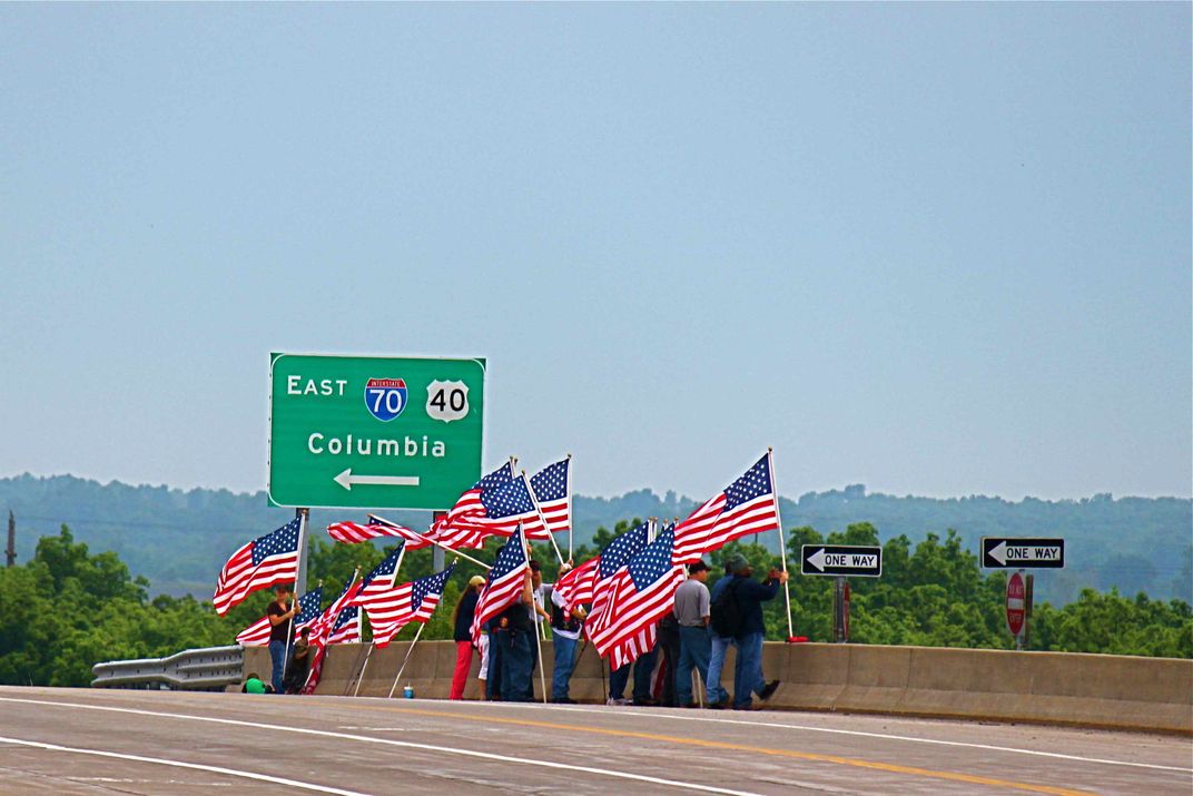 "Greeters en route" Rolling Thunder XXIII Ride for the Wall