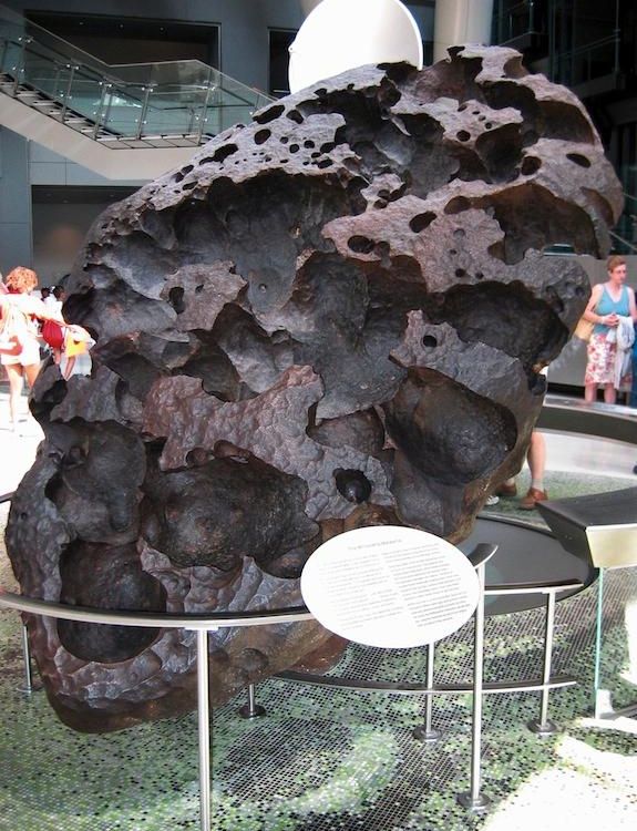 The Willamette Meteorite is on view at the Natural History Museum.