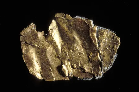 The Smithsonian holds a nugget, above, thought to have been discovered by James Marshall in 1848.