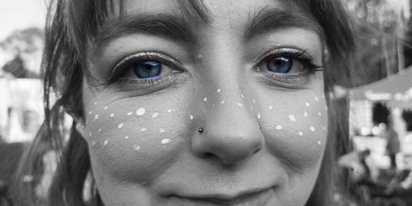 girlfriend´s face at a Faerie Festival close up thumbnail