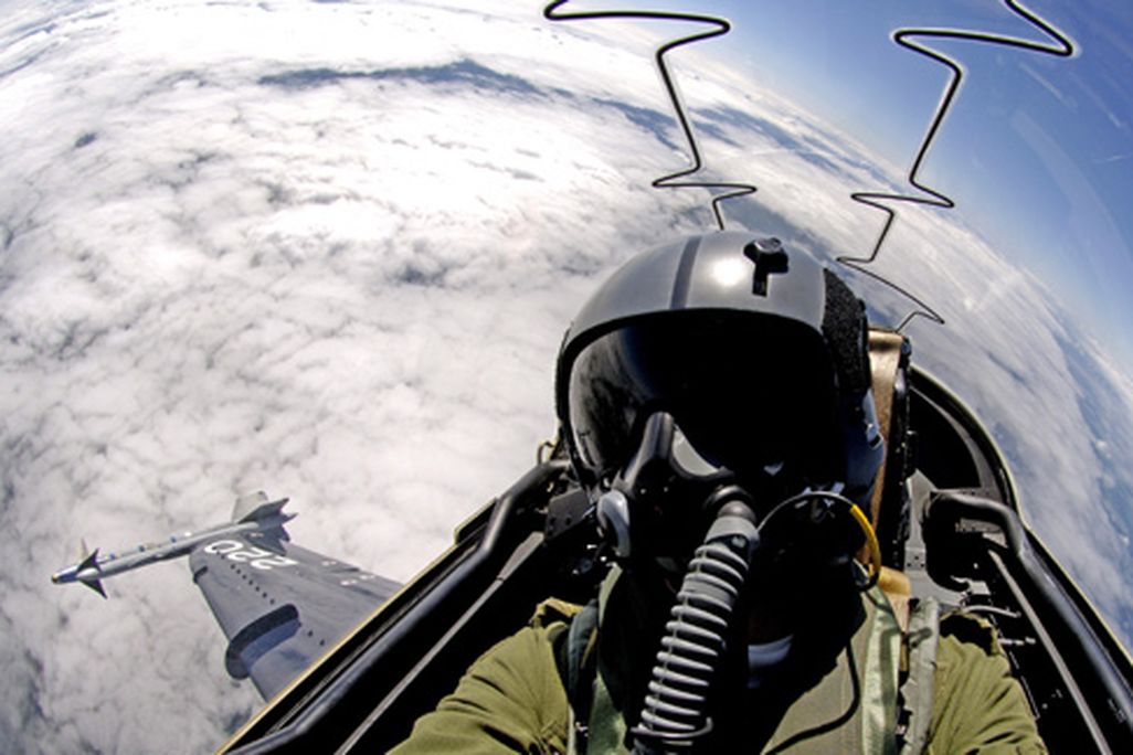 The view from a Canadian CT-155 Hawk.