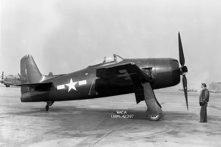 A picture of the XF8F-1 Bearcat. David L. Mandt was flying the same model when he crashed into the Chesapeake Bay.
