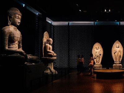 The Buddhist Sculpture Gallery at the National Museum of Korea.