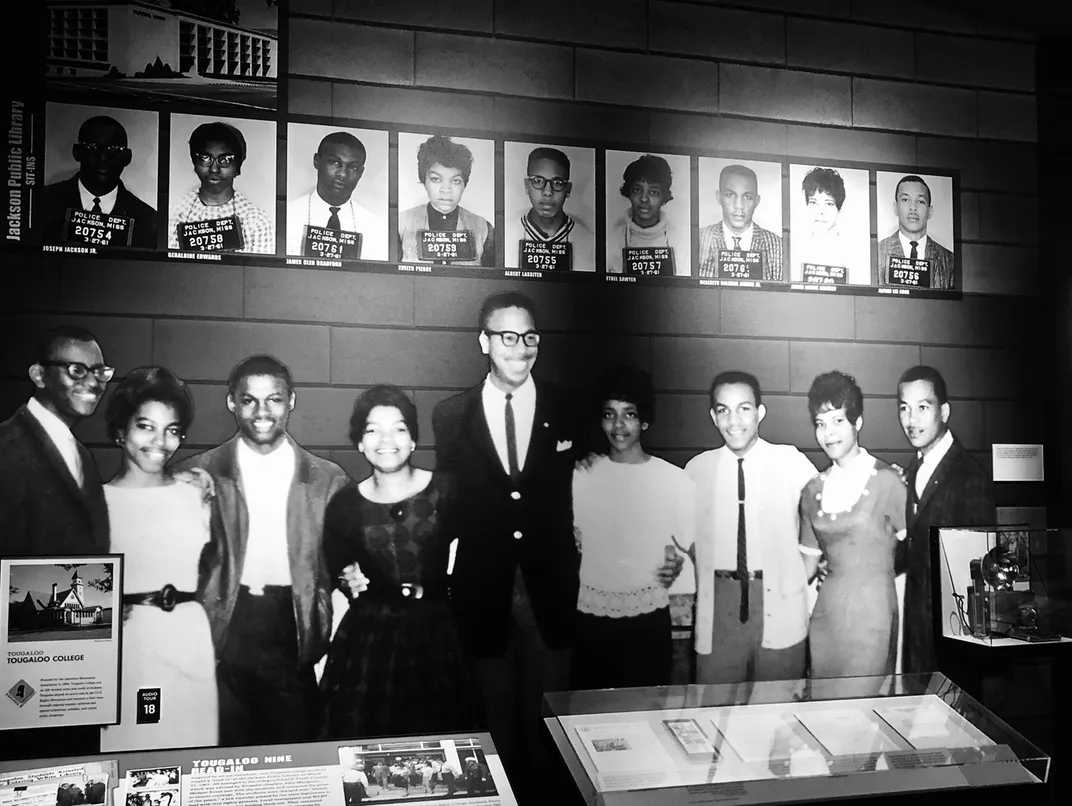 Tougaloo Nine display at Mississippi Civil Rights Museum