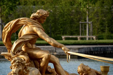 The Apollo fountain, which depicts the mythological god riding his chariot