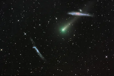 As comets near the sun, they begin to form a head and tail.