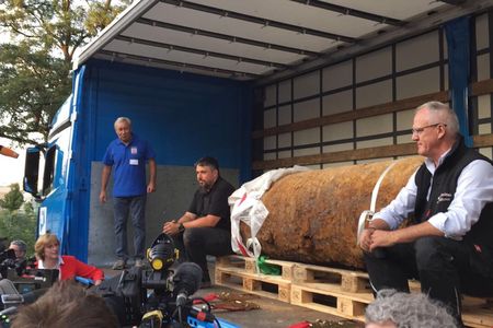 The "Blockbuster" bomb after it was defused