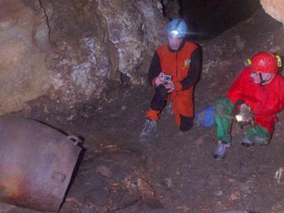 6,000-year-old wine storage jars found in a Sicilian cave.
