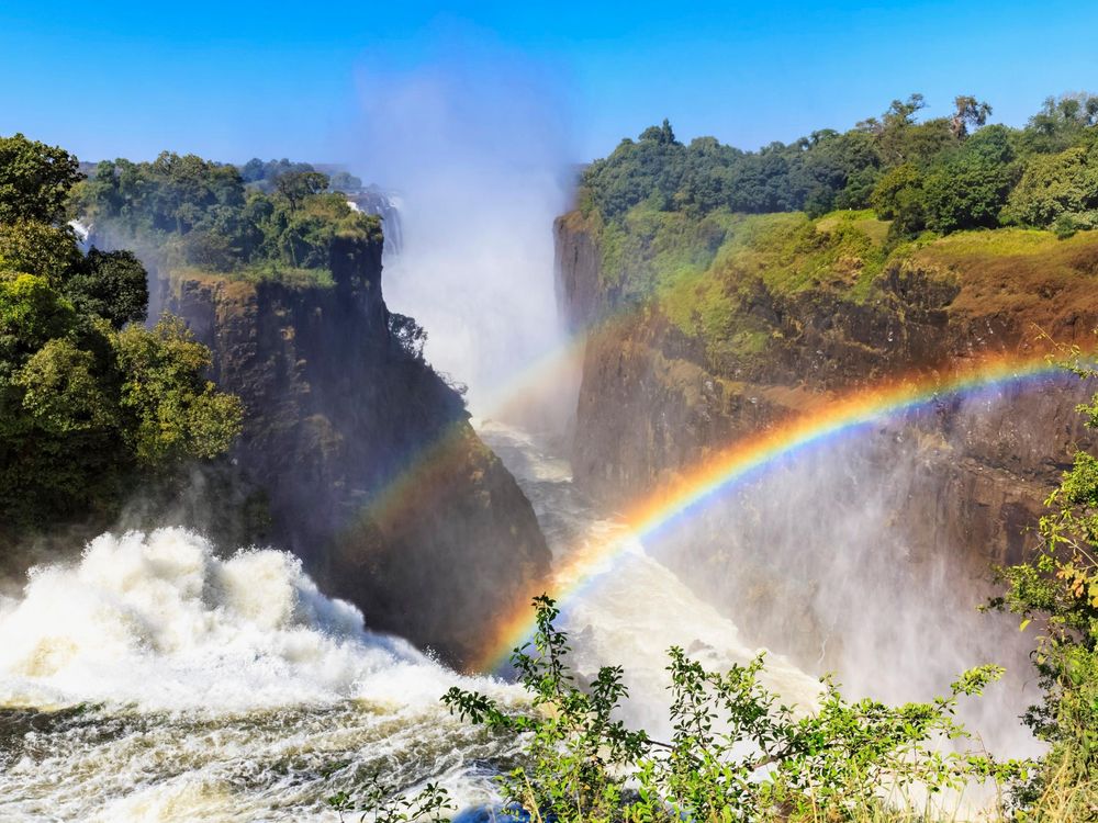 Rainbow Over Victoria Falls