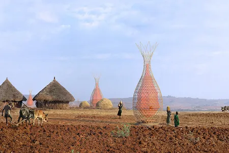 Warka Water towers are designed to take advantage of condensation.