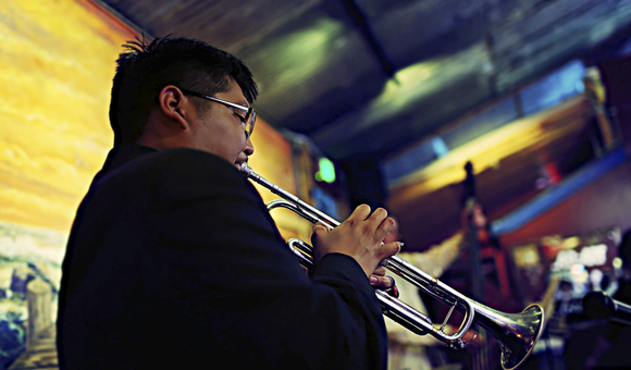 Jazz performer and composer Delbert Anderson (Navajo). (Shutterfreek Photography)