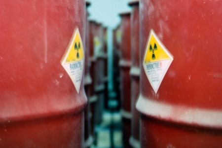 Nuclear material in drums in a storage area of Tuwaitha Nuclear Research Center in 1991.