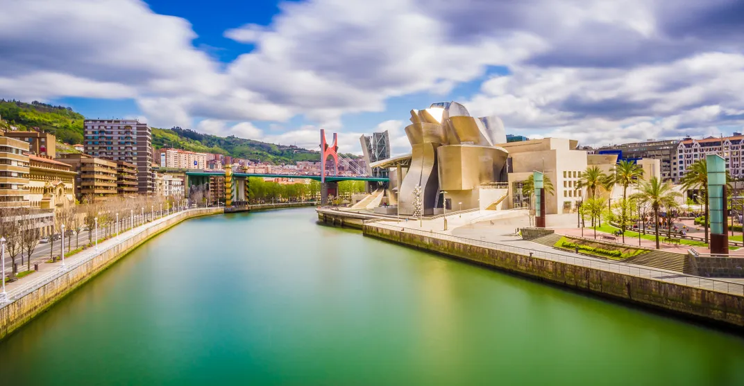 City of Bilbao with the Guggenheim Museum