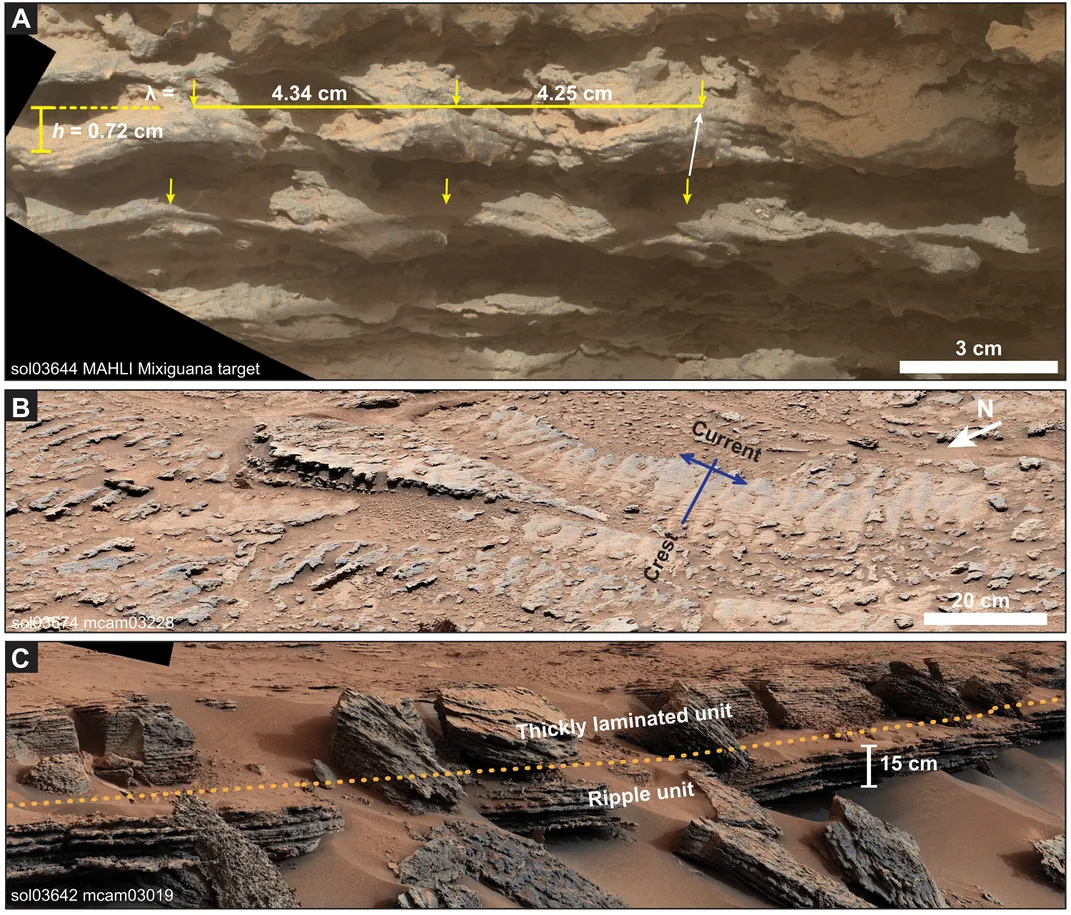 images of the ripples, annotated by researchers