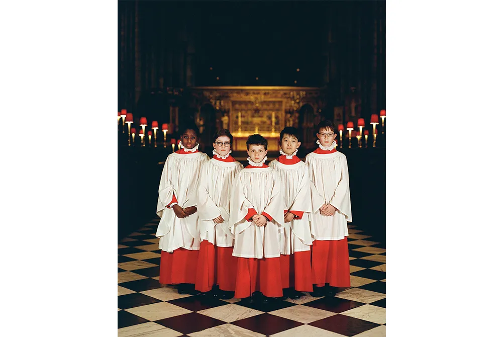 choirboys in Westminster Abbey