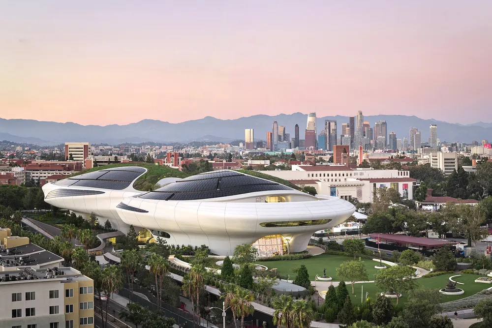Exterior of Lucas Museum of Narrative Art