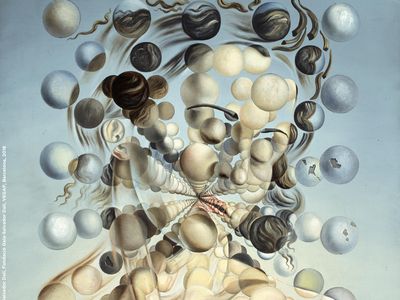 Salvador Dalí, "Gala Placidia. Galatea of the Spheres," 1952