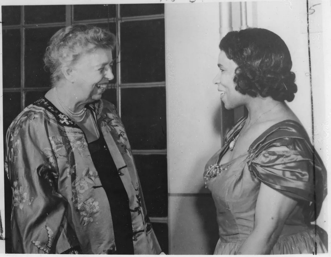 Eleanor Roosevelt and Marian Anderson in 1953