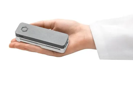 The MinION, a hand-held DNA sequencer.