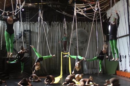 A scene from Uma Nagendra's prize-winning dance about how tornadoes affect ecosystems. 