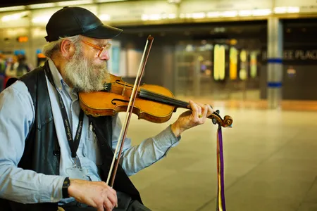 Buskers audition for licenses to make their living in the stations of the London Underground