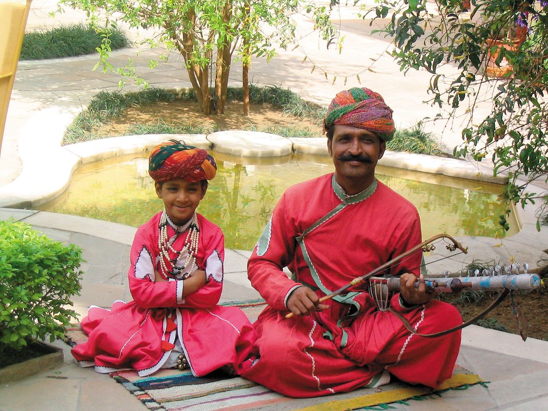 Father and son in Rajasthan. Credit: Linda Currie