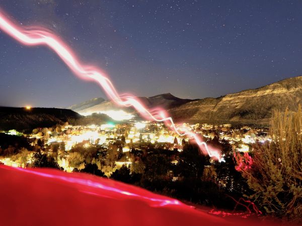 Rudolph going up Sky Steps in Dgo. (time exposure) thumbnail