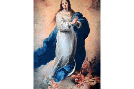 The "restored" painting may be a copy of this 17th-century work by Bartolomé Esteban Murillo.