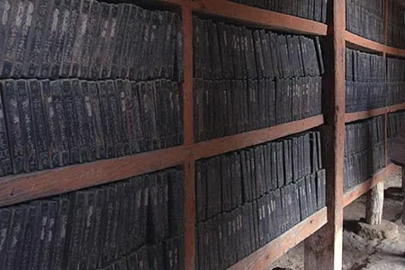 The 13th century Tripitaka Koreana features 81,258 wooden blocks thought to be the world's most complete collection of Buddhist texts.