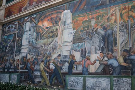  One of Diego Rivera's Detroit Industry Murals at the Detroit Institute of Arts. The murals can be explored in detail in Google's new digital collection. 